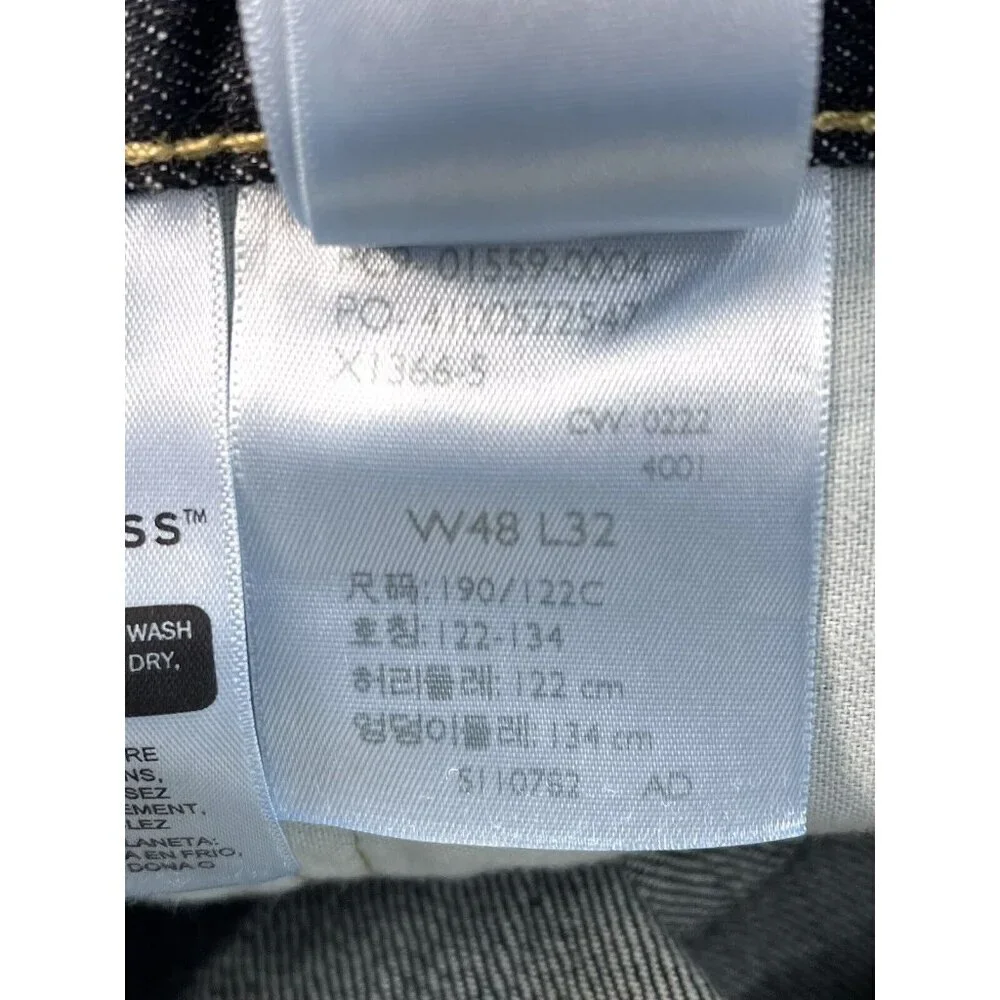 LEVI'S Mens 48x42 Dark Wash 559 Relaxed Straight Fit Red Tab Classic JEANS EUC